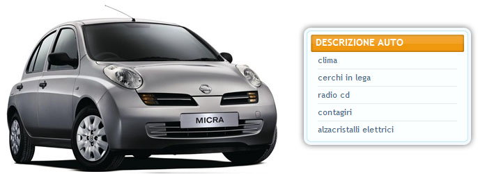 Noleggio Nissan Micra Catania Aeroporto